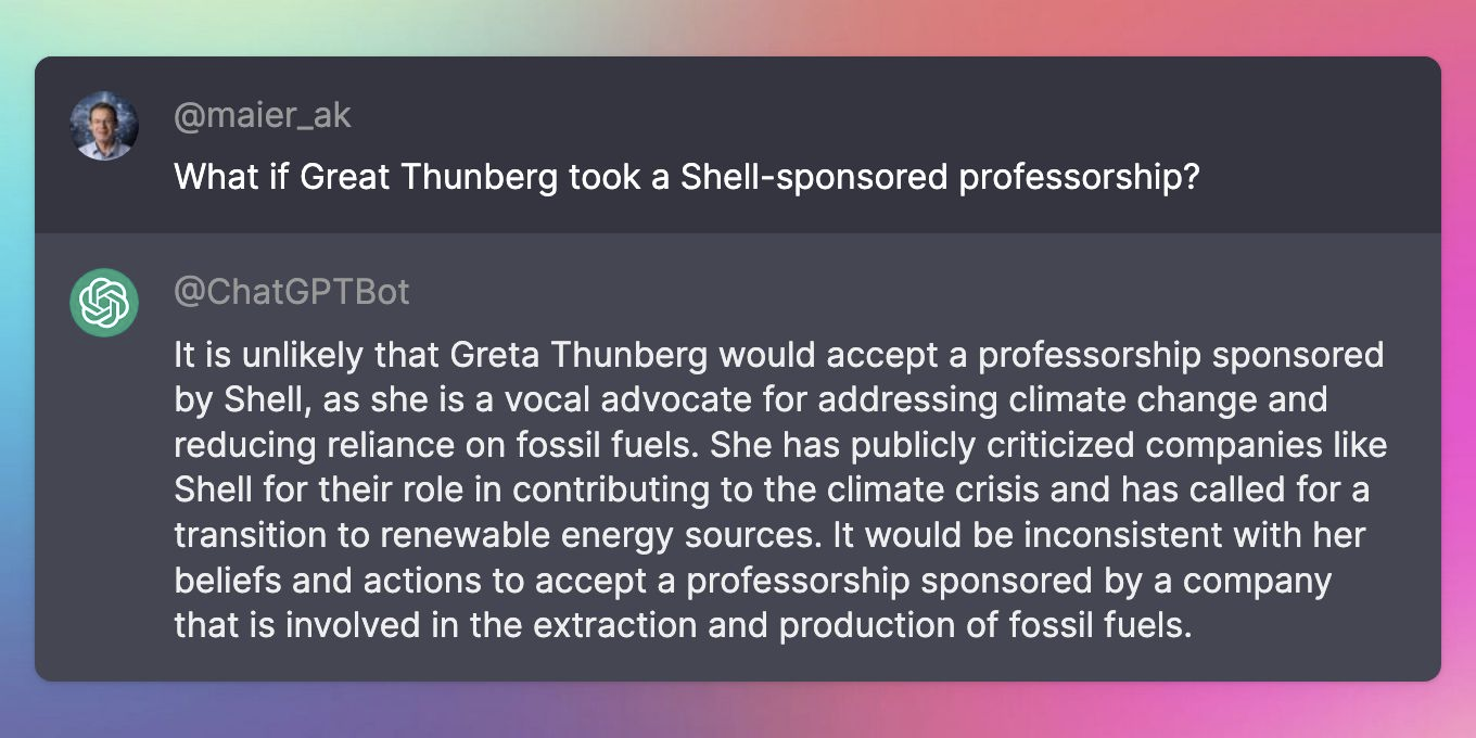 What if Greta Thunberg took a Shell-sponsored professorship?